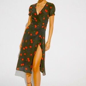 Realisation Par Cherry Print Wrap Dress